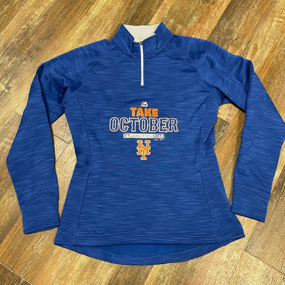 Majestic Women’s NY Mets 1/4 Zip Therma Fleece size Medium